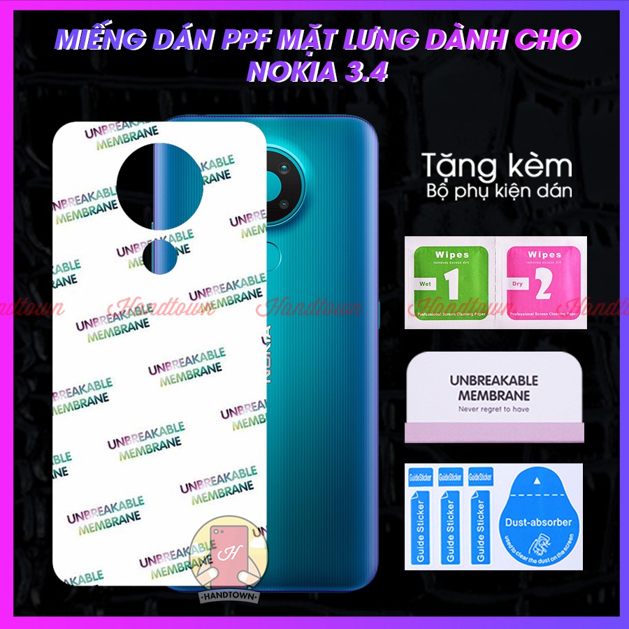 Dán PPF Mặt Lưng Nokia 3.4 nokia3.4 Kính Cường Lực Dẻo Vân Cá Sấu / Hiệu Ứng Cầu Vồng / Trong Suốt Chống Trầy Xước