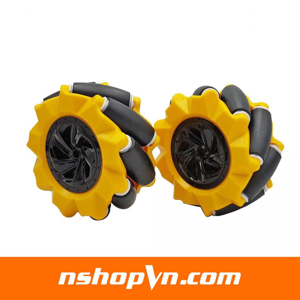 Bộ 4 bánh xe Mecanum 48mm, 60mm, 80mm giá rẻ cho DIY mô hình robot  lập trình điều khiển xe đa hướng