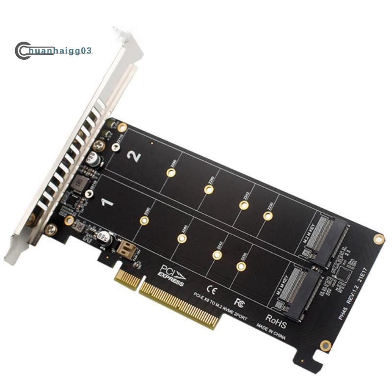 Card Mở Rộng PCI-EX8 Dual-Disk NVME M.2 MKEY SSD RAID Cho Drone