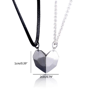 Set 2 Vòng Cổ Nam Châm Hình Trái Tim Cho Cặp Đôi
