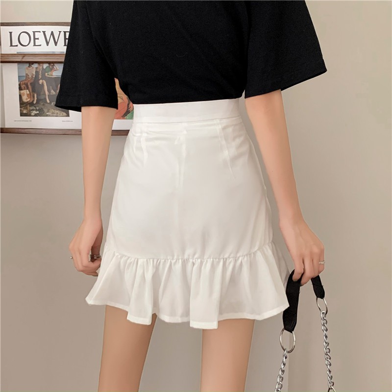 Korean style high-waisted thin a-line skirt all-match fishtail skirt | BigBuy360 - bigbuy360.vn