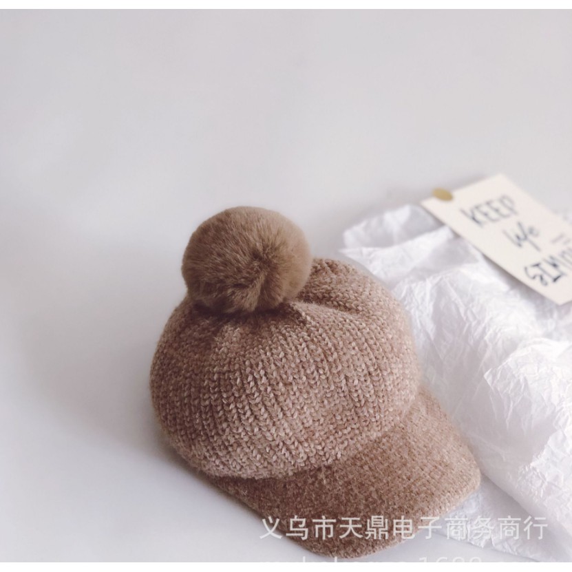 Mũ Len Ấm Mỏ Vịt Chó Bé Trai Bé Gái Size 48cm - 50cm