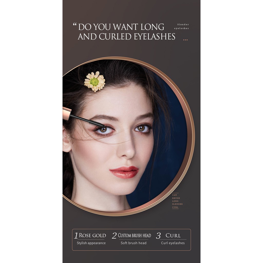 Mascara QIC sợi Silicone uốn cong làm dày và dài mi tự nhiên không phai màu | BigBuy360 - bigbuy360.vn