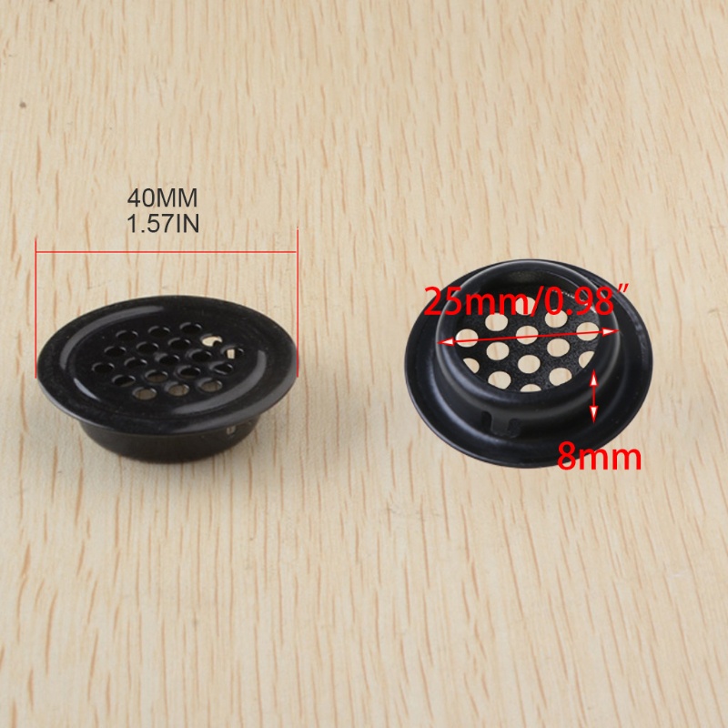 Set 10 Lỗ Tròn Đen 19-53mm Bằng Thép Không Gỉ Gắn Hộp Đựng Giày