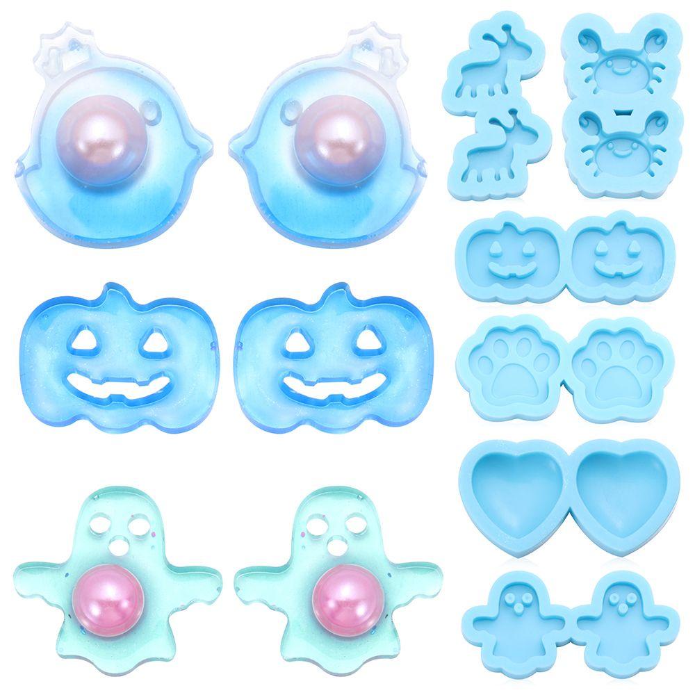 Khuôn Silicone Làm Bông Tai Resin Hình Nai Sừng Tấm
