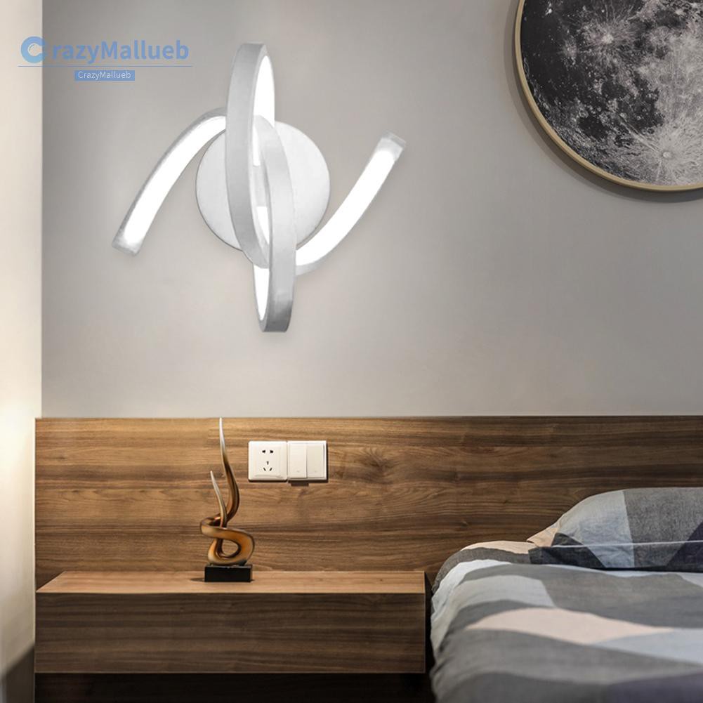 Crazymallueb❤Spiral LED Wall Mounted Light Bedside Aisle Lighting Home Living Room Decor Lamp❤Lighting