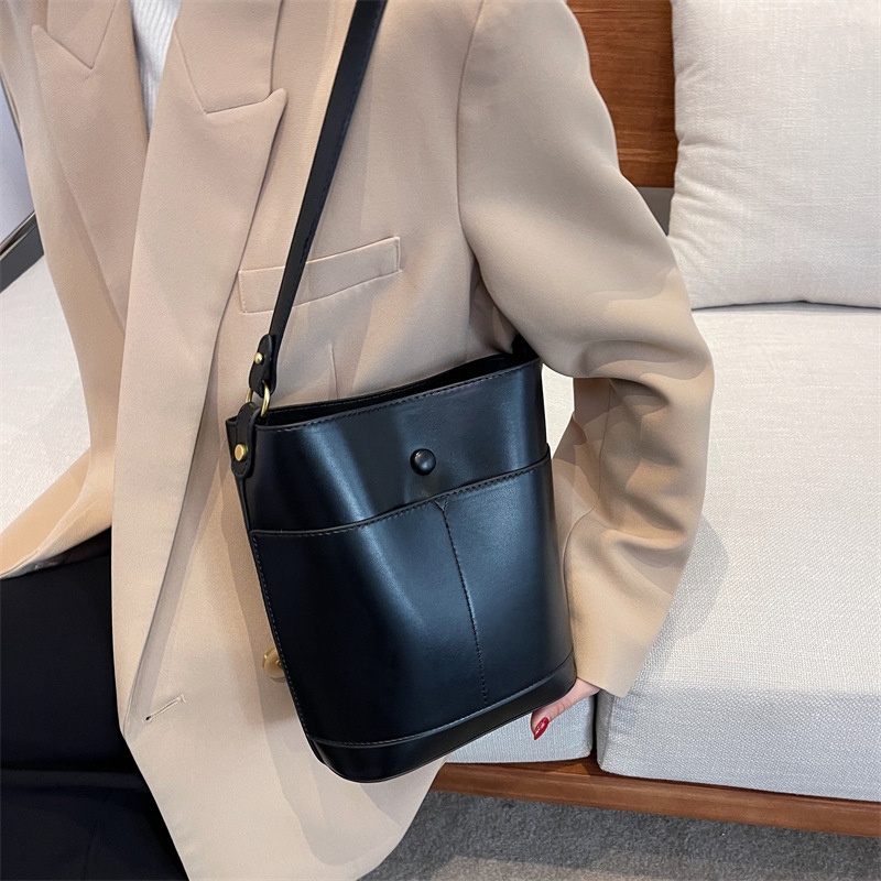 Túi Đeo Vai Màu Trơn Cỡ Lớn Có Thể Điều Chỉnh Dây Đeo Thời Trang Cho Nữ