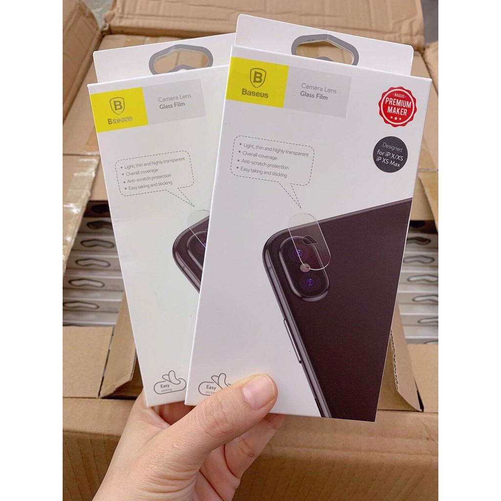 [ Chính hãng ] Combo 2 miếng Dán camera kính cường lực Baseus Iphone 7 / 8 / plus / X/ XS MAX - SIỀU BỀN