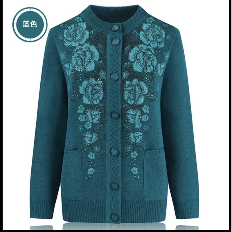 Áo khoác len hoa vân cho người già và trung niên | BigBuy360 - bigbuy360.vn