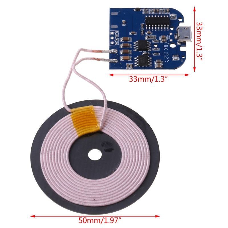 Bảng Mạch Sạc Không Dây Chuẩn Qi Cho Usb