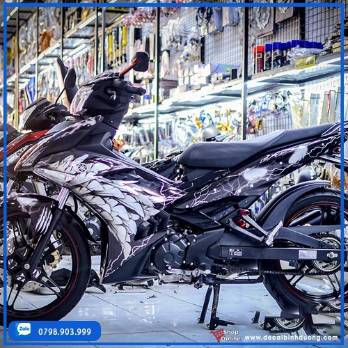 Tem Xe Exciter 150 🍀 FREESHIP 🍀 Trắng Đen Chim Ưng