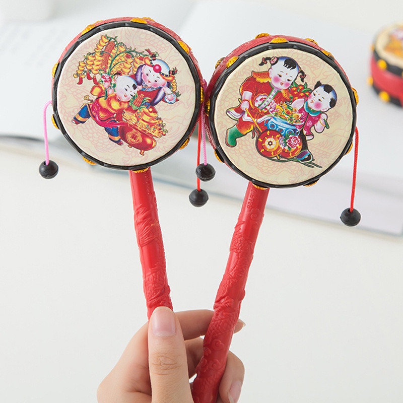 Trống Lắc Tay Truyền Thống Cho Bé