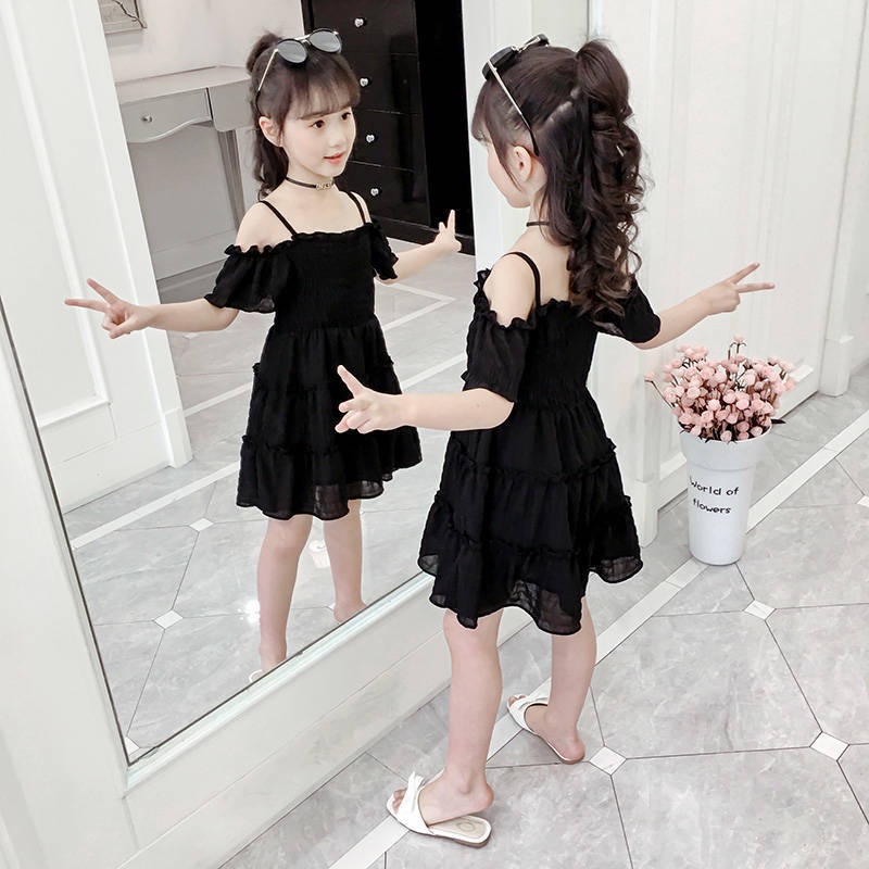 Đầm Công Chúa Trễ Vai Thời Trang Mùa Hè Mới Cho Bé Gái 3-12 Tuổi