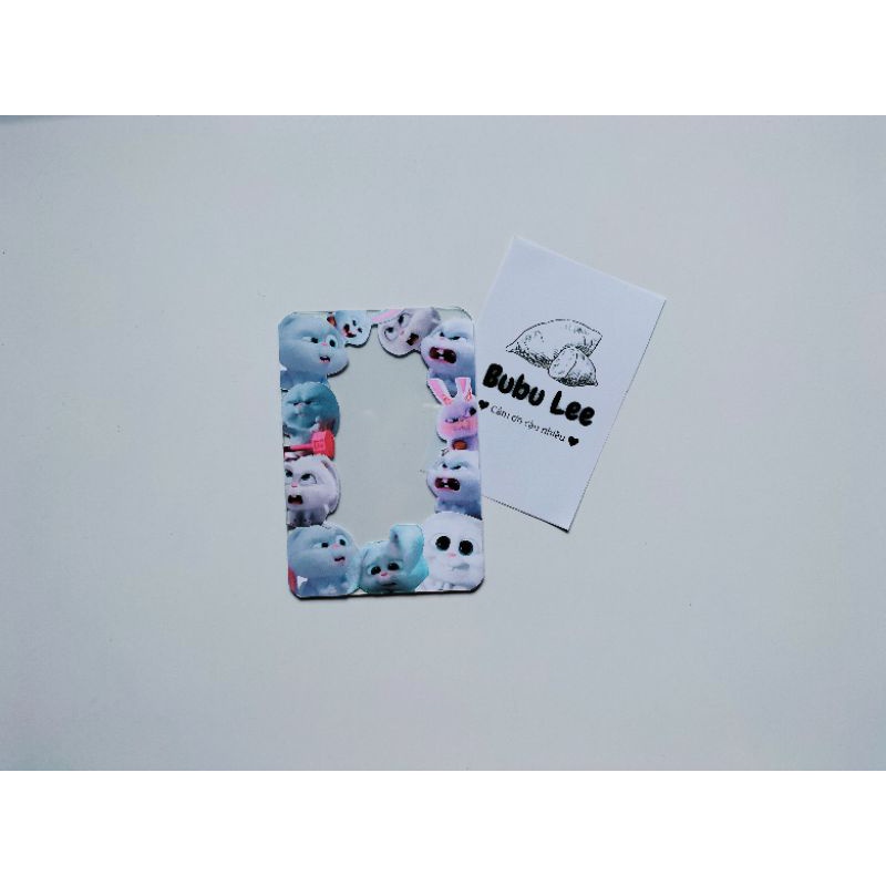 Thẻ nhựa trang trí bảo vệ card _ toploader thỏ snowball