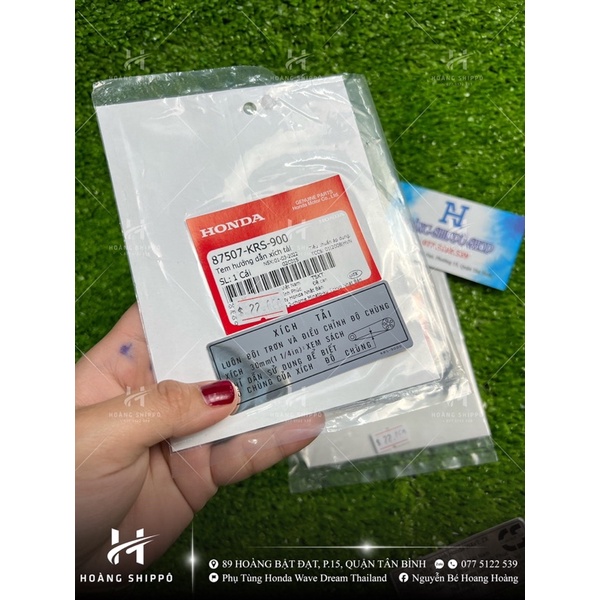 Bộ 4 miếng tem thông số wave Zx chính hãng Honda
