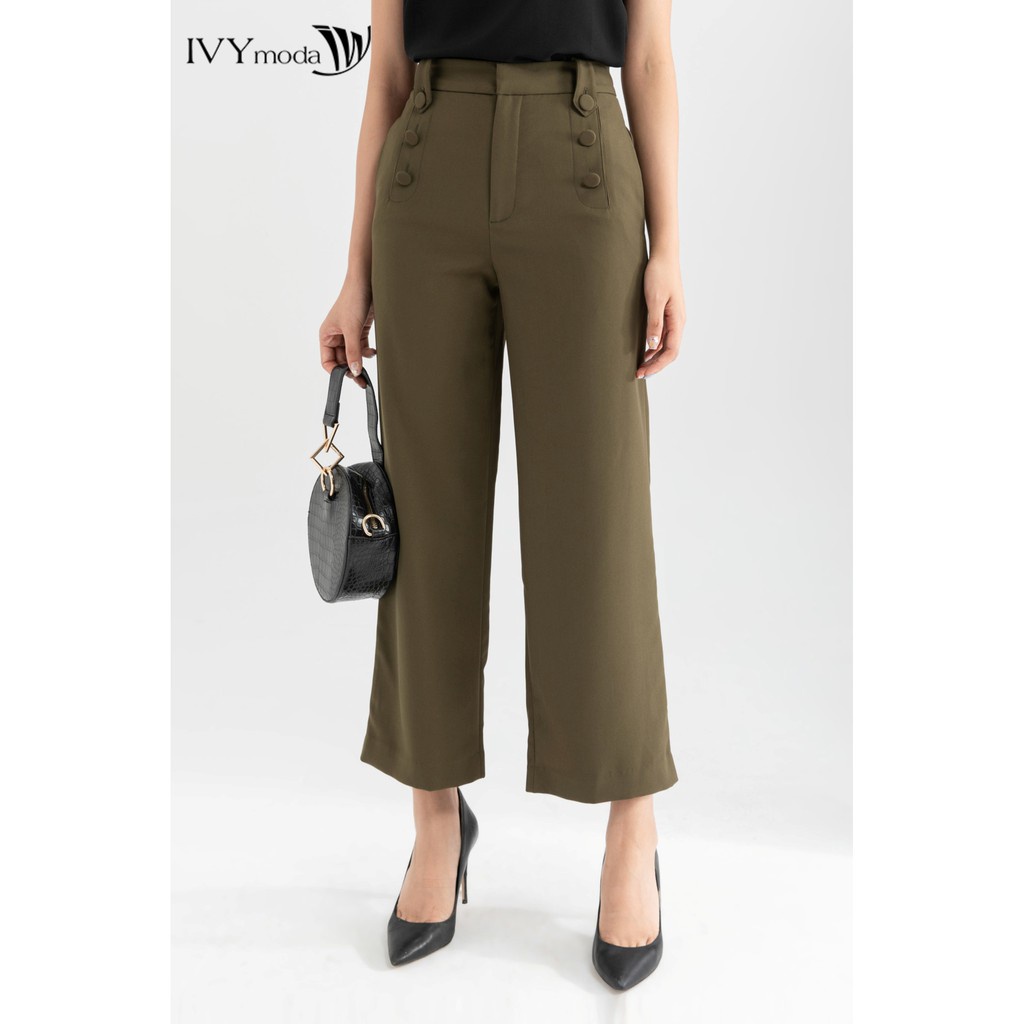 [NHẬP WABRTL5 GIẢM 10% TỐI ĐA 50K ĐH 250K ]Quần dài nữ ống đứng IVY moda MS 22M6142