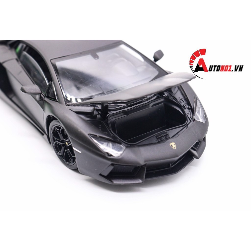 MÔ HÌNH XE LAMBORGHINI AVENTADOR LP700-4 MATTBLACK 1:24 WELLY 4653