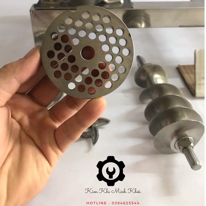 [Inox 304] Cối đùn thịt 12 liền bệ inox, xay cua đa năng| Máy xay thịt đùn công nhiệp, cối đùn xương