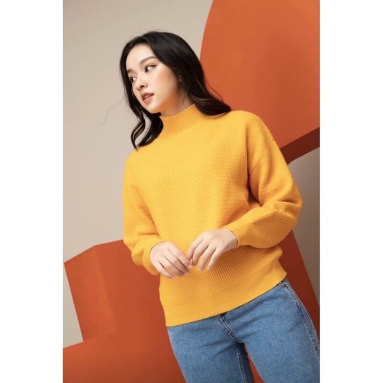 Áo len nữ hàn quốc cổ lọ form rộng dài tay dày đẹp Moonki AL01 | BigBuy360 - bigbuy360.vn