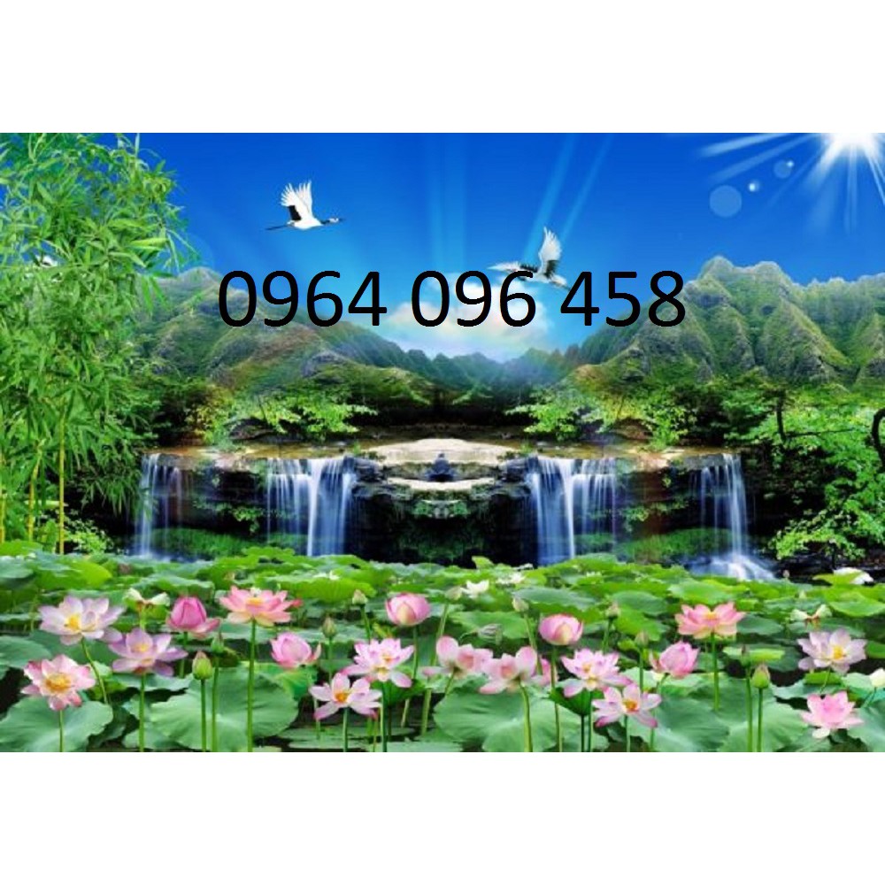 gạch ốp tường 3d mẫu tranh hoa sen - 09BV | BigBuy360 - bigbuy360.vn