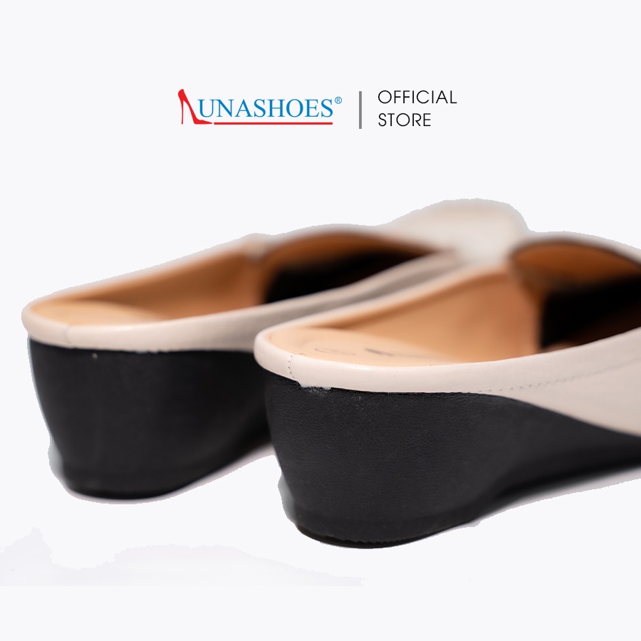 Sục nữ 3p LUNASHOES 32502 giày da bò thật chất lượng cao bảo hành 2 năm 1 đổi 1 dễ phối đồ đi êm dép trung niên cho mẹ