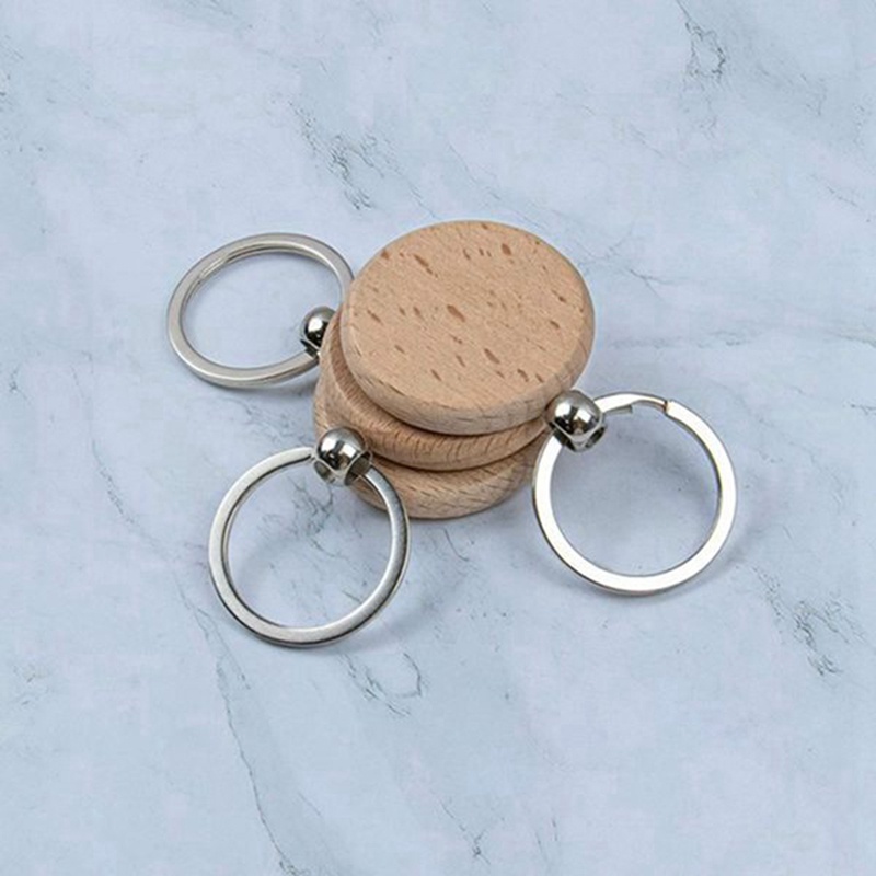 Set 25 Móc Khóa Bằng Gỗ Trơn Diy