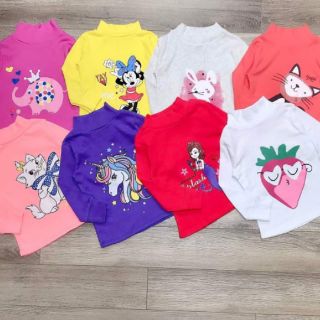 Combo 5 Áo cotton cổ 3 phân cho bé trai, bé gái