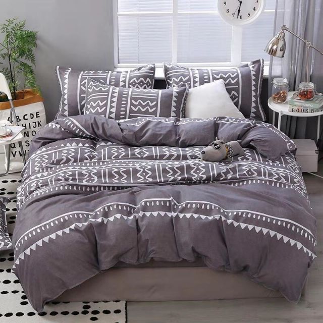 Bộ Cotton poly Thổ Dân Xám