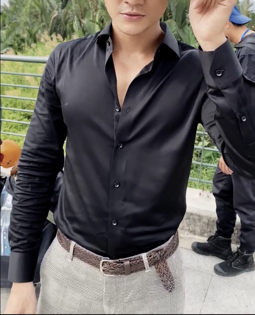 [ICONICMEN'S] Sơ mi lụa đen cao cấp - vải cực đẹp | BigBuy360 - bigbuy360.vn