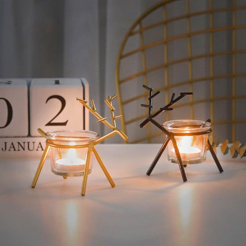 Chân Nến Bằng Kim Loại Và Thủy Tinh Dùng Để Trang Trí