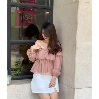 Áo trễ vai tầng