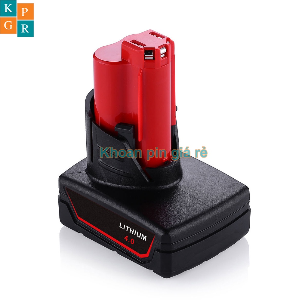 KPGR Vỏ pin Milwaukee 12V Li-ion 3.7V nhận sạc zin