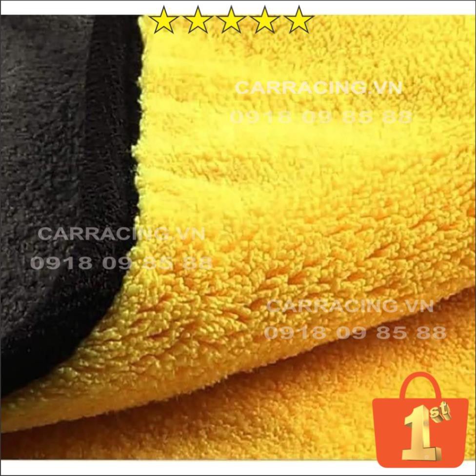 Khăn lau xe hơi - khăn lau ô tô màu vàng 2 lớp cao cấp siêu sạch siêu thấm hút - K002