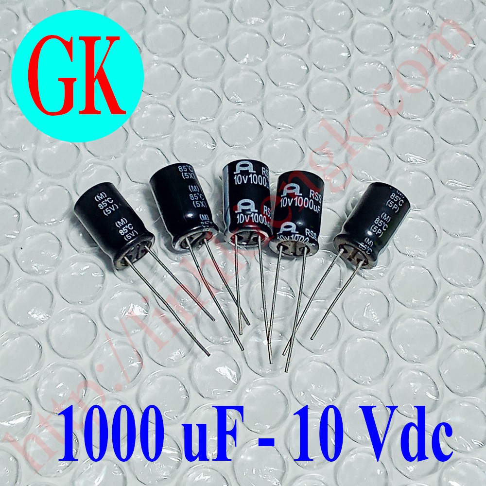 [5 con] Tụ hóa 1000uf 10V loại tốt