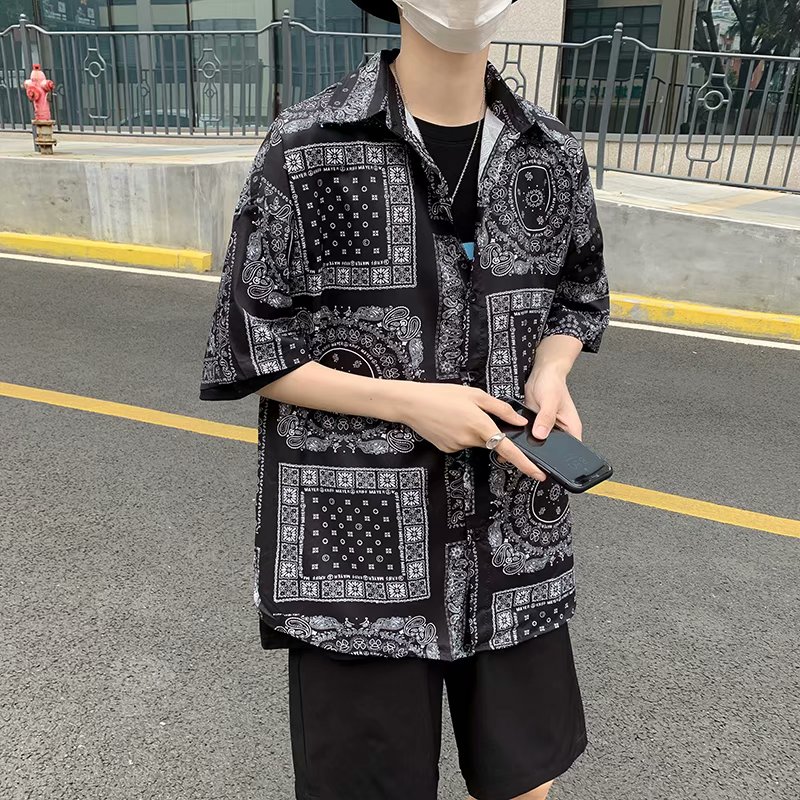 Áo sơ mi tay ngắn thời trang phong cách Hàn Quốc cho nam