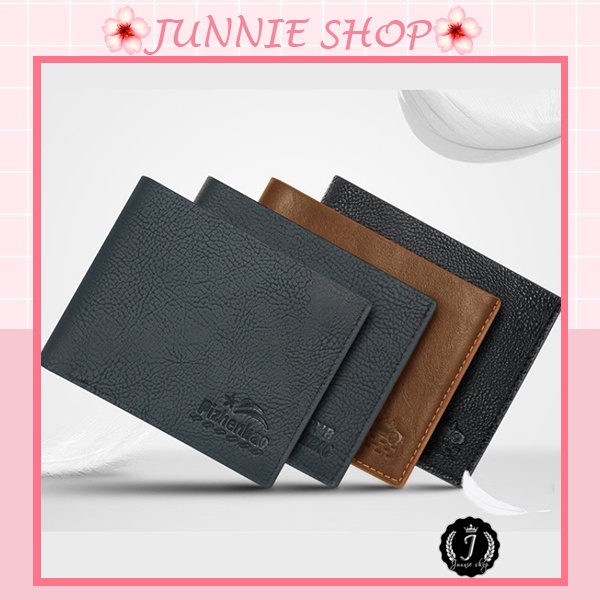 Ví nam siêu rẻ da PU kiểu dáng đơn giản chống nước đựng tiền đựng thẻ mini dáng ngang bền đẹp - MB09