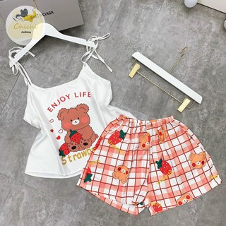 Đồ ngủ Siêu Cute Cột Dây Lụa Latin Thoáng Mát