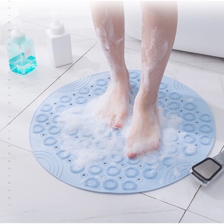 Thảm Nhựa PVC Dẻo Chống Trượt Nhà Tắm Cao Cấp Hình Tròn Mát Xa Chân 55cm Có Lỗ Thoát Nước ĐX162