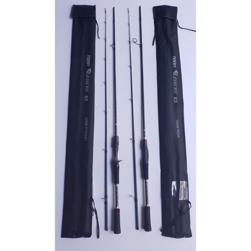 cần câu Lure Noeby Leisure K5 cacbon xoắn X toàn thân chính hãng