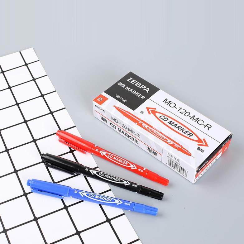 Bút dạ GALANO Marker 2 đầu size bé bút lông dầu đánh dấu không trôi mực SP-001370