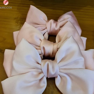 Kẹp Tóc Vải Lụa Nơ bản Tiểu Thư Size Vừa Và Nhỏ Nhiều Màu Ngẫu Nhiên