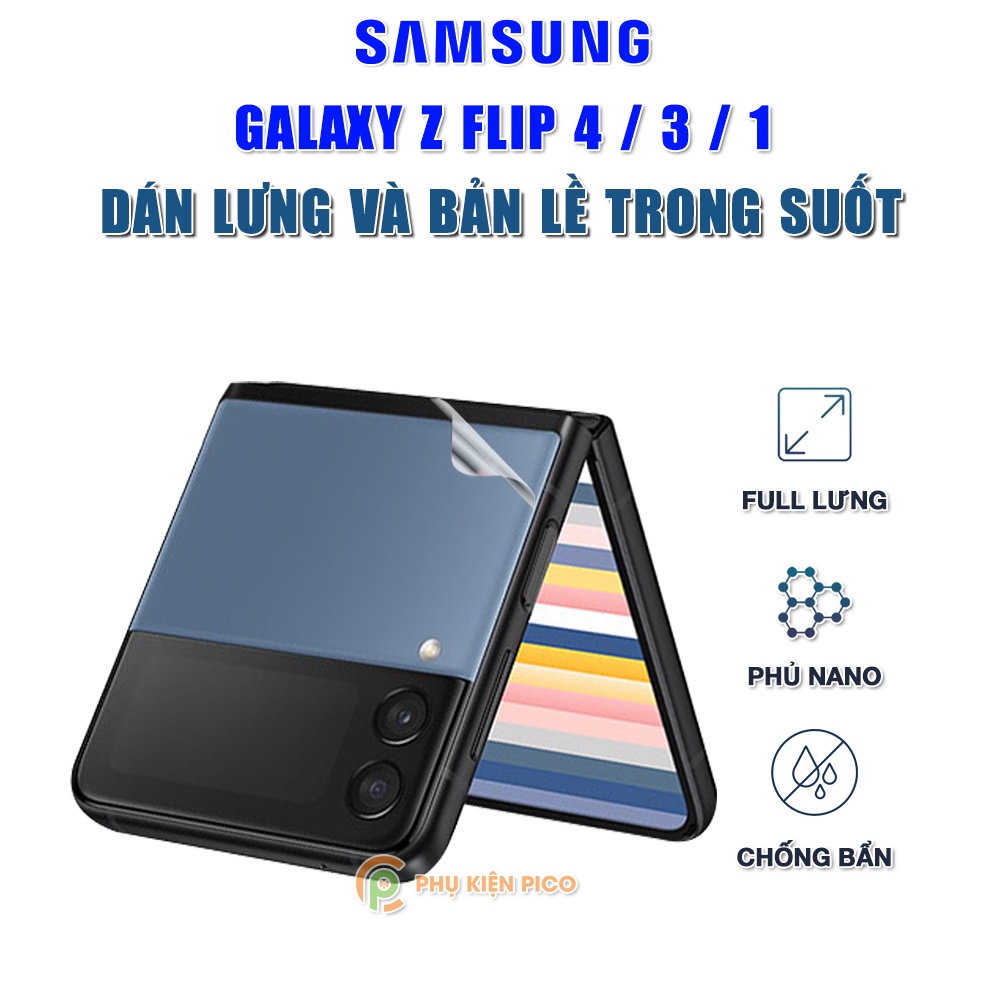 Dán lưng Samsung Z Flip 4 / Samsung Z Flip 3 full mặt lưng dẻo trong suốt - Dán dẻo Samsung Galaxy Z Flip 3 5G