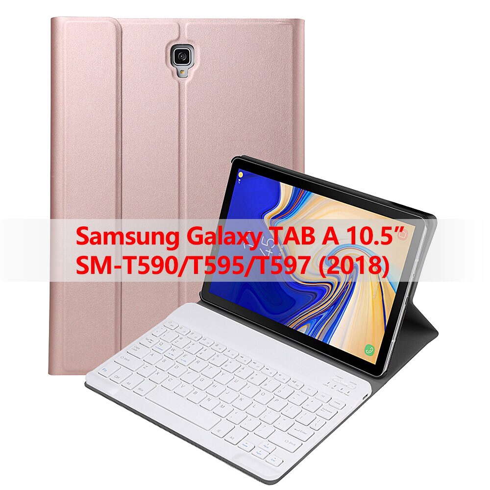 Bao Da Kèm Bàn Phím Không Dây Cho Samsung Galaxy Tab A 10.5 2018 Sm-t590 T595 T597