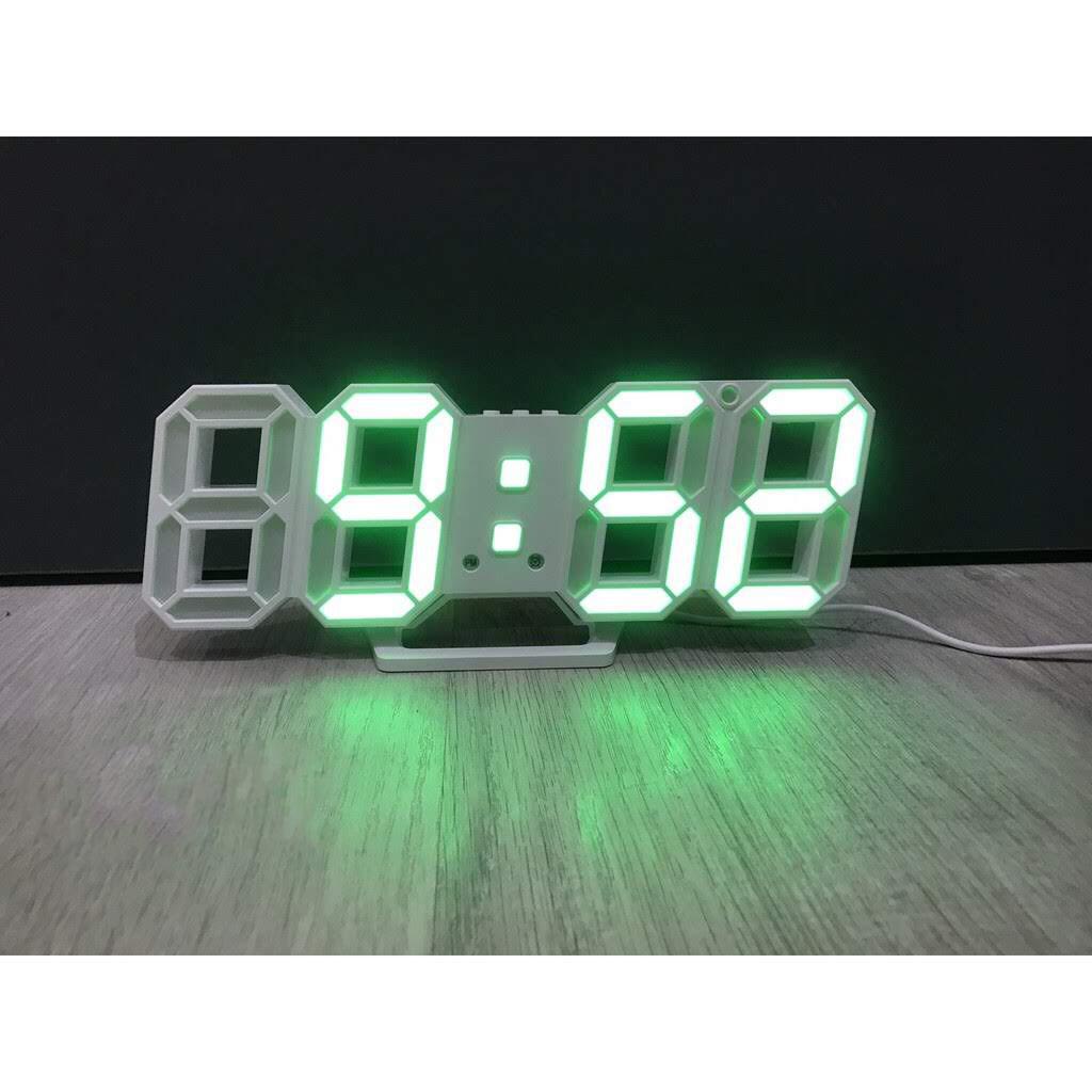Đồng hồ led 3d treo tường, để bàn thông minh - DH1 (Bảo hành 6 tháng)