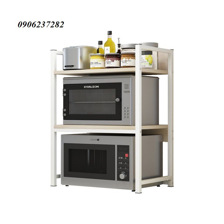 Kệ lò vi sóng nướng 2 tầng 53x35x80cm - kệ nhà bếp đa năng