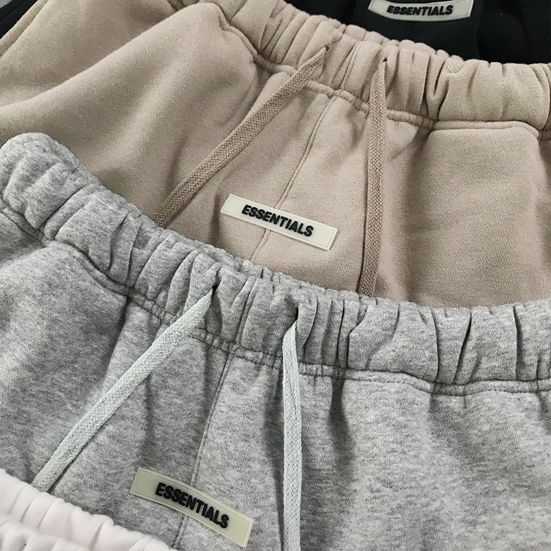 Quần ống rộng , quần jogger nam nữ essential chất nỉ , tag cao su và mac