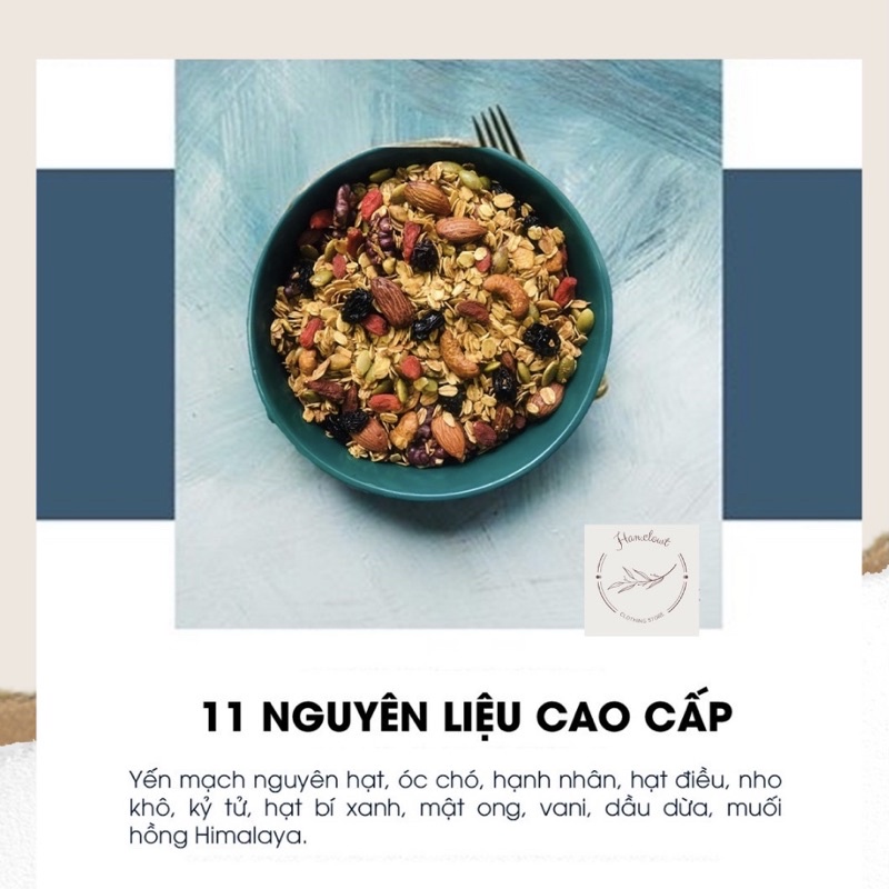 [SIÊU NGON-HOMEMADE] GRANOLA NGŨ CỐC ĂN KIÊNG SẠCH