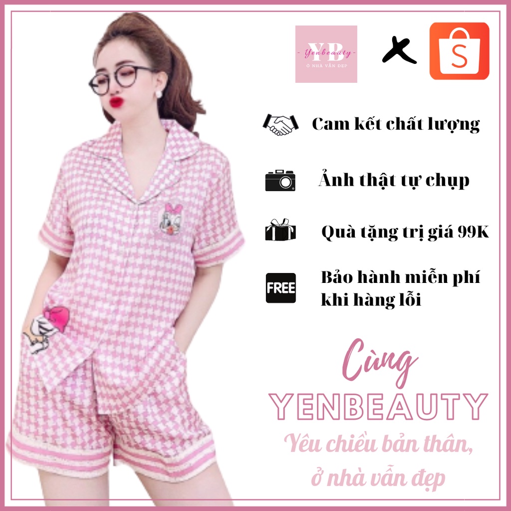 Đồ Bộ Lụa/Hàn/Satin Pijama Đùi Mặc Ở Nhà Nữ - Bộ Ngủ Nữ Tiểu Thư Cộc Tay Mặc Nhà Mùa Hè, Nhiều Mẫu Dễ Thương