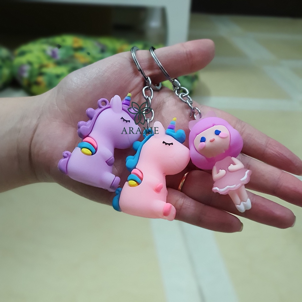 Móc khóa cute, móc khóa anime treo chìa khóa xe máy, túi xách, balo dễ thương Araxie AMK-019