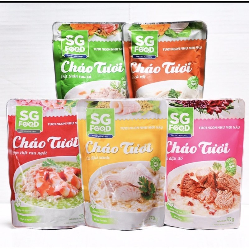 Cháo tươi Deli Sài Gòn Food 270g cho mọi lứa tuổi date mới [Đại lí lĩnh Nam HN]